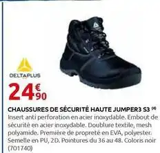 Rural Master Deltaplus - chaussures de securite haute jumper3 s3 offre