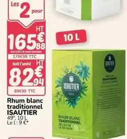 Promocash Isautier - rhum blanc traditionnel offre