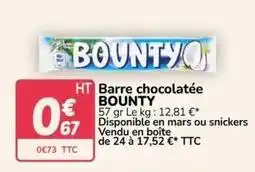 Promocash Bounty - barre chocolatée offre