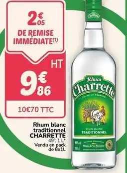 Promocash Charrette - rhum blanc traditionnel offre
