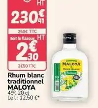 Promocash Rhum blanc traditionnel offre