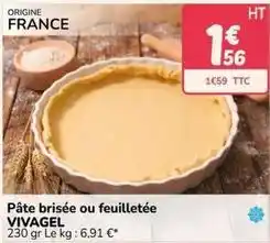 Promocash Pâte brisée ou feuilletée offre