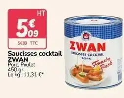 Promocash Zwan - saucisses cocktail offre