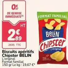 Promocash Belin - biscuits apéritifs chipster offre