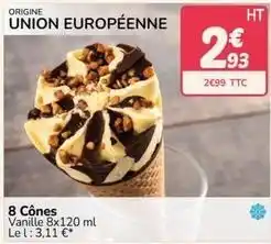 Promocash 8 cônes offre