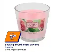 Action Bougie parfumée dans un verre offre