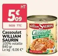 Promocash William saurin - cassoulet offre