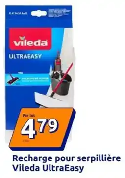 Action Vileda - recharge pour serpillière ultraeasy offre