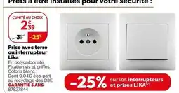 Weldom Lika - prise avec terre ou interrupteur offre