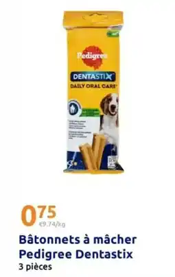 Action Pedigree - bâtonnets à mâcher dentastix offre
