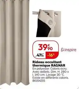 Weldom Inspire - rideau occultant thermique ragnar offre