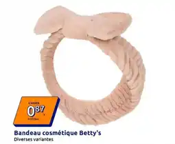 Action Betty's - bandeau cosmétique betty's offre
