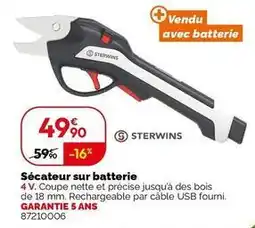 Weldom Sterwins - sécateur sur batterie offre