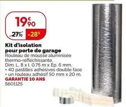 Weldom Kit d'isolation pour porte de garage offre