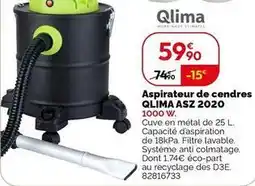 Weldom Qlima - aspirateur de cendres asz 2020 offre