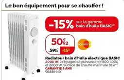 Weldom Equation - radiateur bain d'huile électrique basic offre