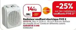 Weldom Equation - radiateur soufflant électrique five 2 offre