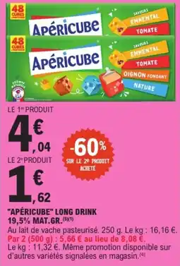 E.Leclerc Drive Apéricube Long Drink offre