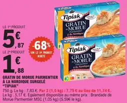E.Leclerc Drive Tipiak gratin de morue parmentier offre