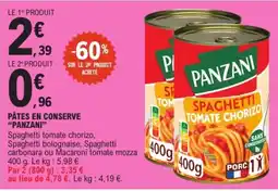 E.Leclerc Drive PANZANI Spaghetti tomate chorizo offre