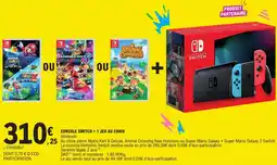 E.Leclerc Drive Nintendo Switch console + 1 jeu au choix offre