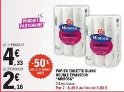 E.Leclerc Drive Mimosa Papier toilette blanc offre