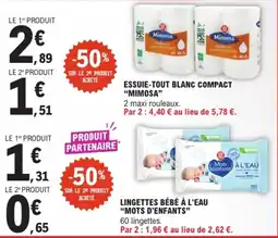 E.Leclerc Drive Mimosa Essuie-tout blanc compact offre