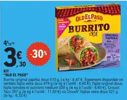 E.Leclerc Drive OLD EL PASO Burrito offre