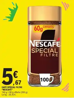 E.Leclerc Express NESCAFE CAFÉ SPÉCIAL FILTRE offre
