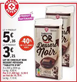 E.Leclerc Express Tablette d'Or Dessert Noir offre