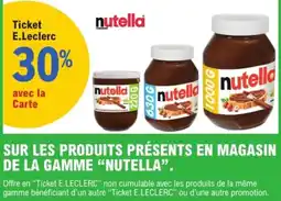 E.Leclerc Drive Nutella offre
