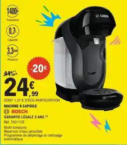 E.Leclerc Drive BOSCH MACHINE À CAPSULE offre