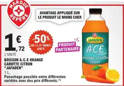 E.Leclerc Express JAFADEN BOISSON A.C.E ORANGE CAROTTE CITRON offre
