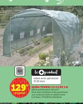 Hyper U Serre tunnel 3 x 6 x HT 2 M offre