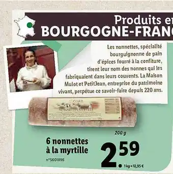 Lidl 6 Nonnettes à La Myrtille offre
