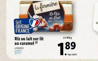 Riz Au Lait Sur Lit Au Caramel La Fermière