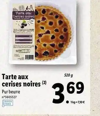 Lidl Tarte Aux Cerises Noires offre