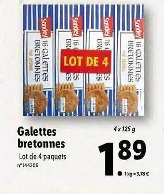 Lidl Galettes Bretonnes offre