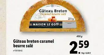 Gâteau Breton Caramel Beurre Salé
