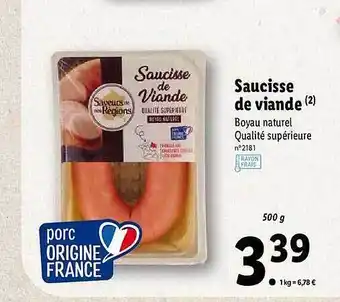 Saucisse De Viande Saveurs De Nos Régions