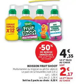 Hyper U Teisseire Fruit Shoot offre