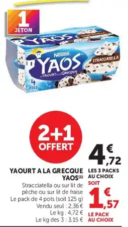 Hyper U YAOS Yaourt à la Grecque offre