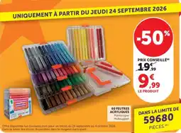 Hyper U 60 feutres acryliques offre