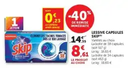 Hyper U Skip Lessive capsules offre