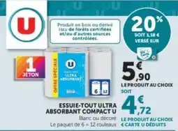 Hyper U U Essuie-tout ultra absorbant compact offre