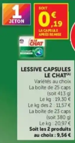 Hyper U LE CHAT Lessive capsules offre