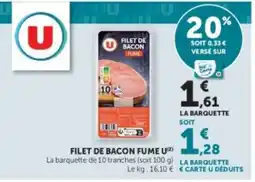 Hyper U U Filet de bacon fume offre