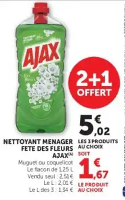 Hyper U AJAX NETTOYANT MENAGER offre