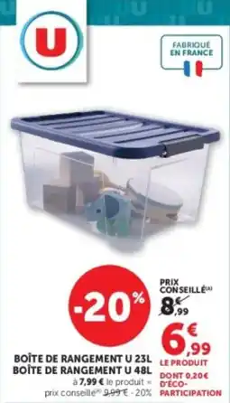 Hyper U Boîte de rangement offre