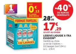 Hyper U BORA BORA Lessive liquide X-TRA Evasion offre